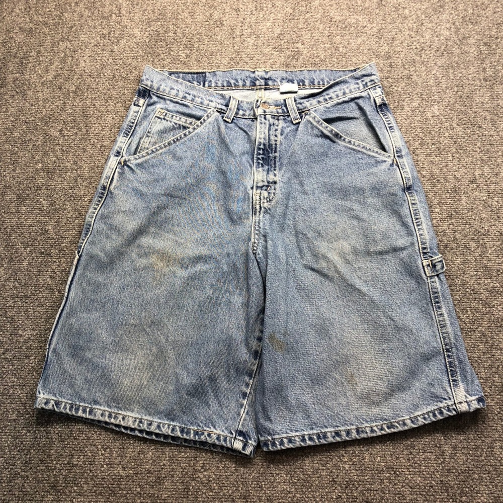 Levis L2 Loose Carpenter Shorts Mens 31 Light Wash Denim Baggy Skater 90s